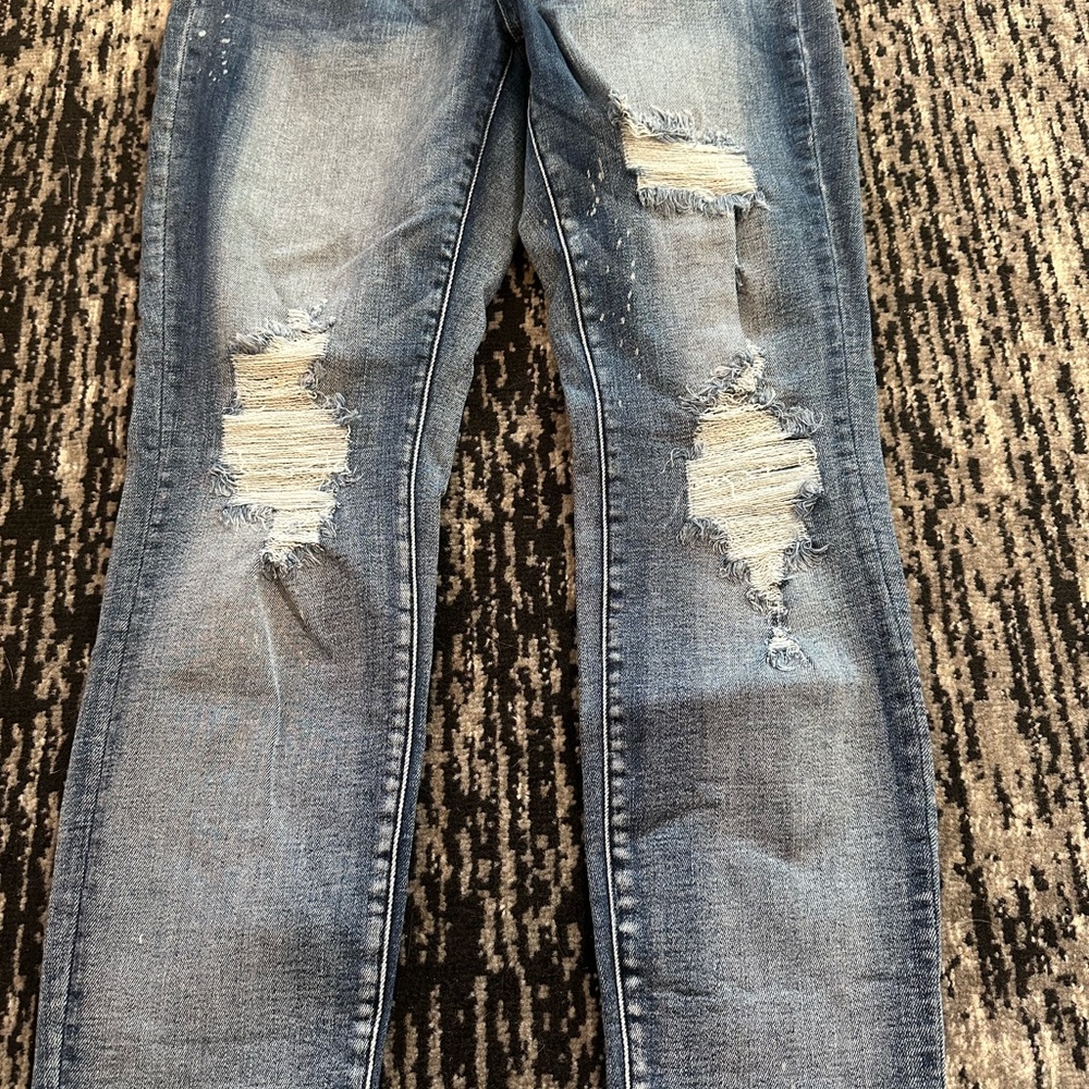Judy Blue Boyfriend Jeans Distressed Blue